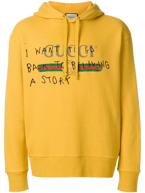 yellow gucci hoodie replica|gucci shirts authentic.